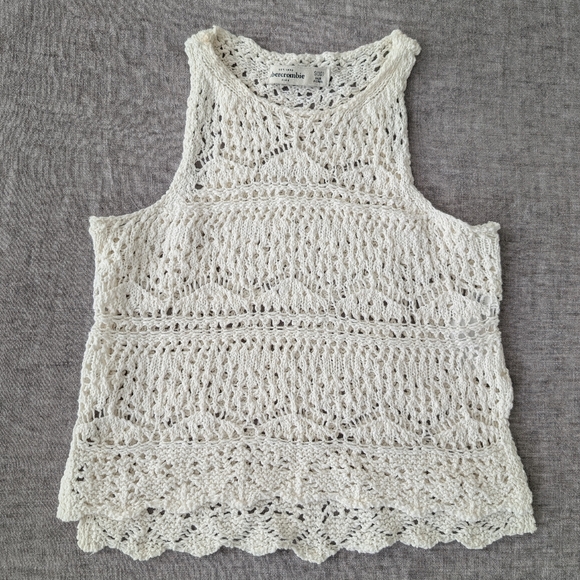 abercrombie kids Other - abercrombie kids Cream Crochet Top